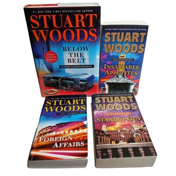 Mystery Books Stone Barrington Series Stuart Woods Lot of Four Thriller Suspense - Picture 7 of 8